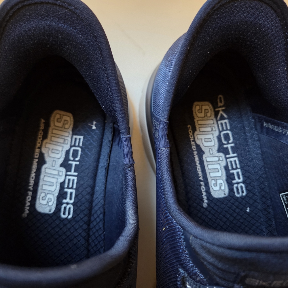 Skechers Women's Navy Slip-Ins Shoes - Picture 4 of 5